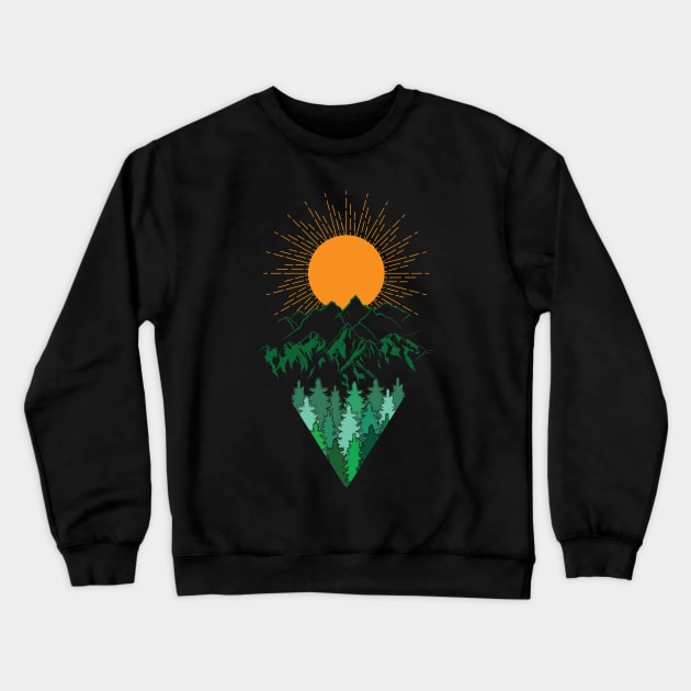 The Mountains Are Calling Crewneck Sweatshirt by CelestialStudio